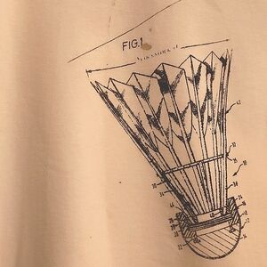 Screen Print Art 🏸 Badminton Tee #1 Size S Festival Athleisure Beach Style